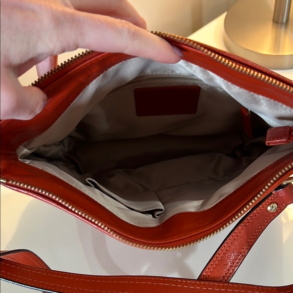 Coach Orange Leather Crossbody Bag - Picture 4 of 6